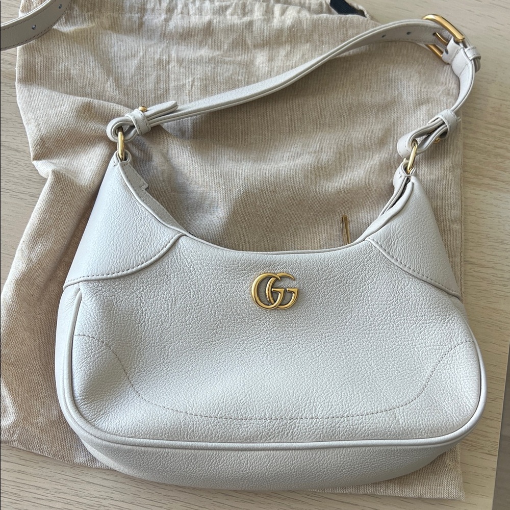 Gucci Aphrodite Shoulder Bag Cream Leather